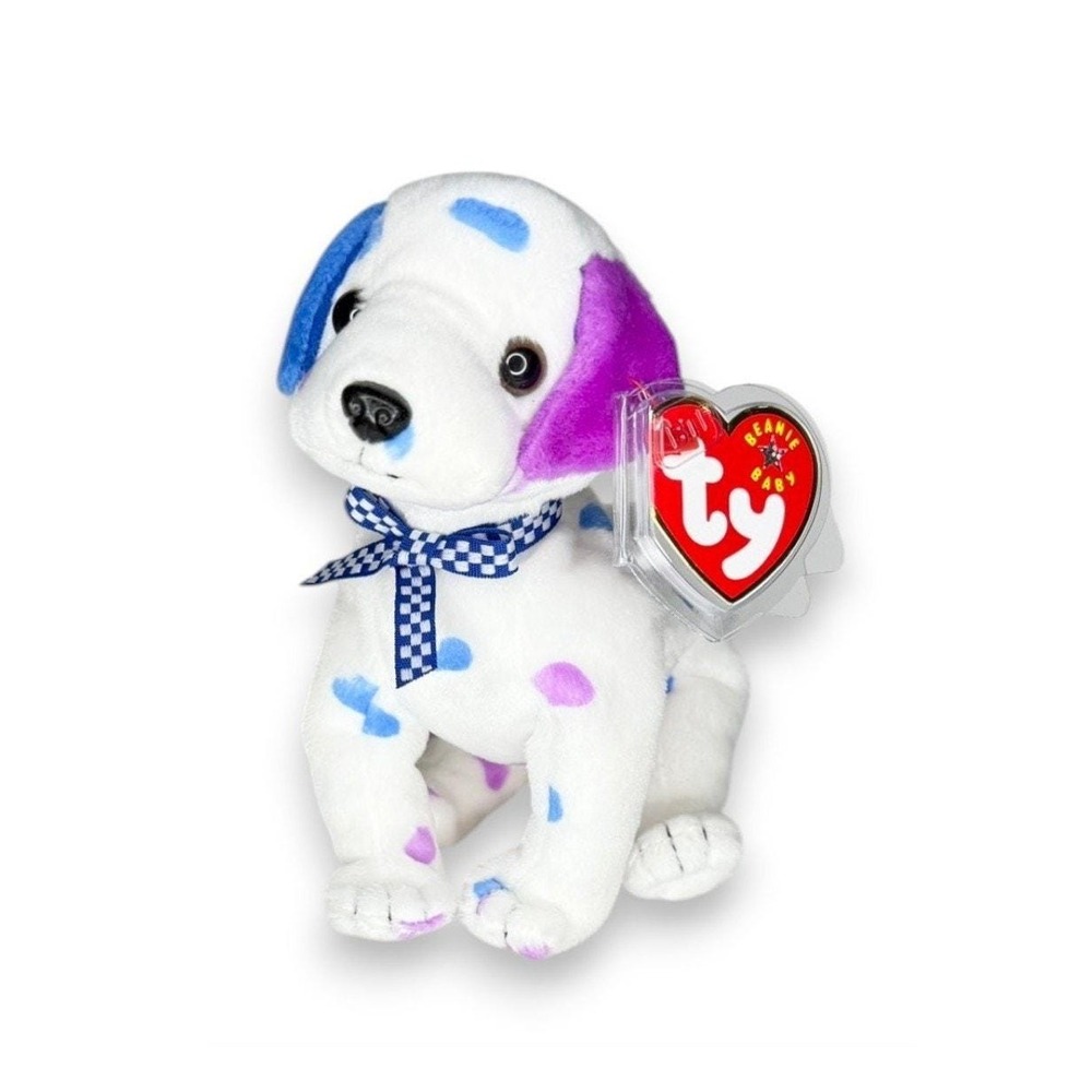 Dizzy the Dog | Pastel Polka-Dot Pup | Mint Heart Tag TY Beanie Baby